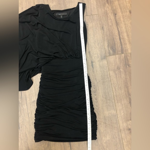 BCBGMAXAZRIA BLACK VENUS DRAPED COCKTAIL DRESS IN SIZE XS - Picture 7 of 10